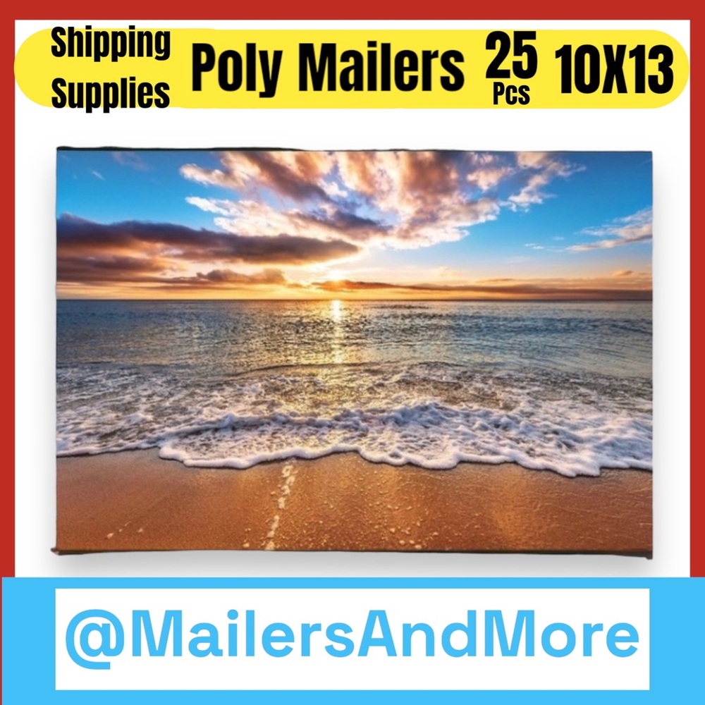 25 10X13 Poly Mailers Sunset Beach Flat Shipping Envelopes PRICE IS FIRM - Picture 4 of 10